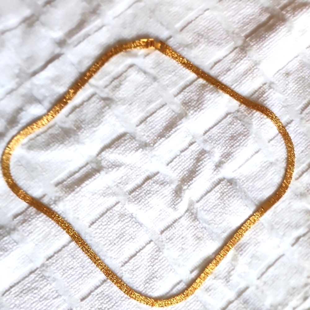Elegant Gold Tone Chain Necklace Vintage,texture,nuggets,shiny 24"long Gold Plat